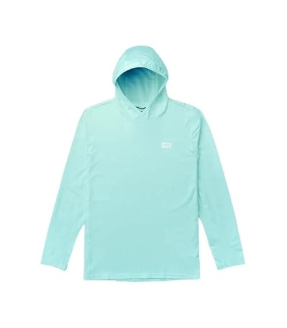 AFTCO Men’s Air-O Mesh UPF 50 Hooded Performance Shirt Shoreline Blue Heather