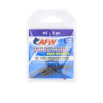 AFW Mighty Mini Stainless Steel Snap Swivels Size #5 – 120 lb / 54 kg, Gunmetal Black, 5 pcs